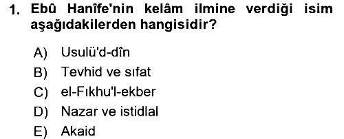 Kelam´a Giriş 2015-2016 Dönem Sonu Sınavı - 1. soru