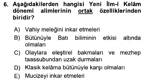 Kelam´a Giriş 2018-2019 Dönem Sonu Sınavı - 6. soru