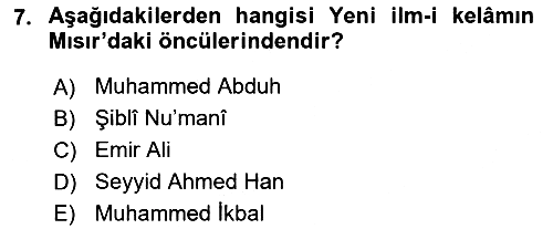 Kelam´a Giriş 2021-2022 Dönem Sonu Sınavı - 7. soru