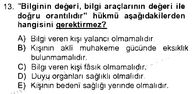 Kelam´a Giriş 2012-2013 Tek Ders Sınavı - 13. soru