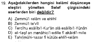 Kelam´a Giriş 2012-2013 Tek Ders Sınavı - 19. soru