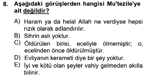 Kelam´a Giriş 2013-2014 Tek Ders Sınavı - 8. soru