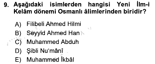 Kelam´a Giriş 2020-2021 Yaz Okulu Sınavı - 9. soru