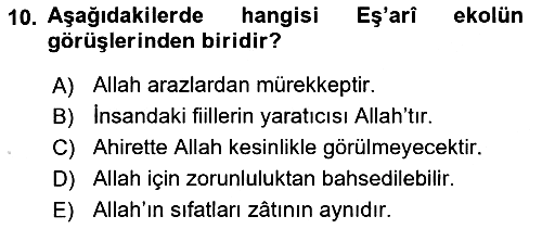 Kelam´a Giriş 2020-2021 Yaz Okulu Sınavı - 10. soru