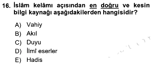 Kelam´a Giriş 2021-2022 Yaz Okulu Sınavı - 16. soru