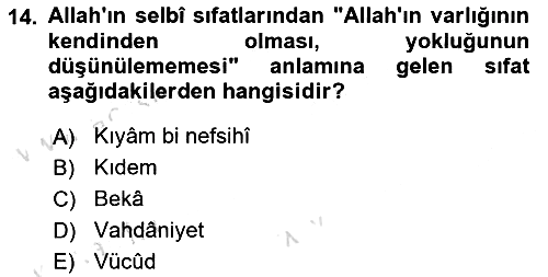 Kelam´a Giriş 2023-2024 Yaz Okulu Sınavı - 14. soru