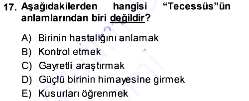 Tefsir 2013-2014 Ara Sınav - 17. soru