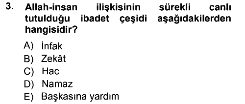 Tefsir 2014-2015 Ara Sınav - 3. soru