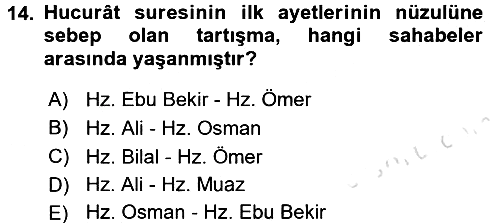 Tefsir 2016-2017 Ara Sınav - 14. soru
