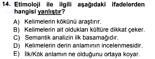 Tefsir 2012-2013 Dönem Sonu Sınavı - 14. soru