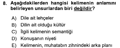 Tefsir 2017-2018 Dönem Sonu Sınavı - 8. soru