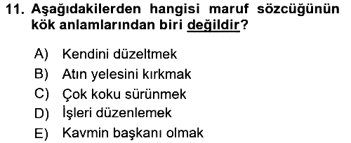 Tefsir 2017-2018 Dönem Sonu Sınavı - 11. soru