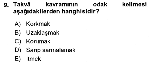 Tefsir 2022-2023 Dönem Sonu Sınavı - 9. soru