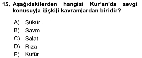 Tefsir 2022-2023 Dönem Sonu Sınavı - 15. soru