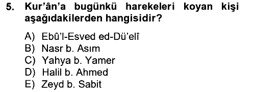 Tefsir Tarihi ve Usulü 2014-2015 Ara Sınav - 5. soru