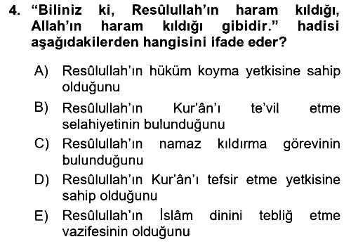 Tefsir Tarihi ve Usulü 2018-2019 Ara Sınav - 4. soru