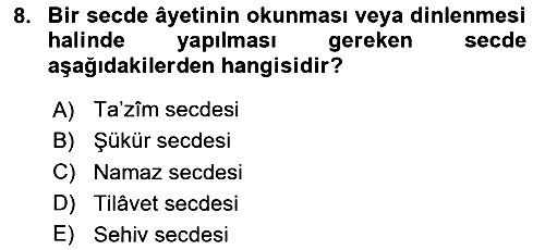 Tefsir Tarihi ve Usulü 2024-2025 Ara Sınav - 8. soru