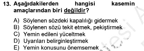 Tefsir Tarihi ve Usulü 2012-2013 Dönem Sonu Sınavı - 13. soru