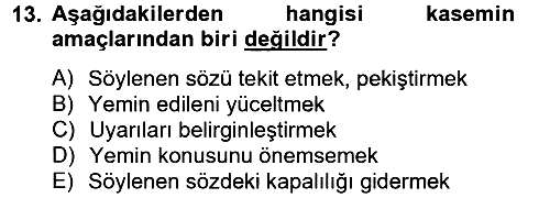 Tefsir Tarihi ve Usulü 2014-2015 Dönem Sonu Sınavı - 13. soru
