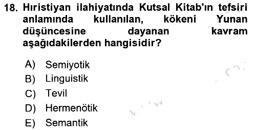 Tefsir Tarihi ve Usulü 2021-2022 Dönem Sonu Sınavı - 18. soru