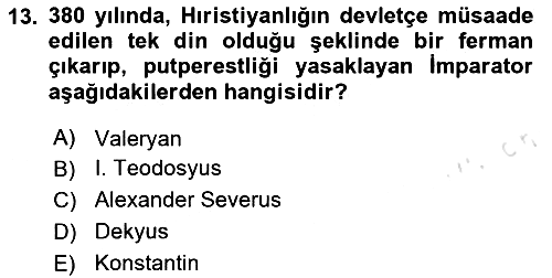 Yaşayan Dünya Dinleri 2023-2024 Dönem Sonu Sınavı - 13. soru