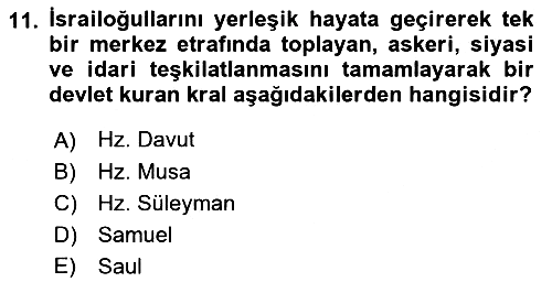 Yaşayan Dünya Dinleri 2022-2023 Yaz Okulu Sınavı - 11. soru