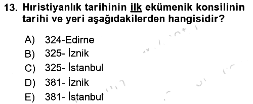 Yaşayan Dünya Dinleri 2025-2026 Yaz Okulu Sınavı - 13. soru