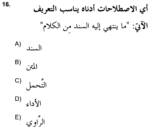 Hadis 2021-2022 Dönem Sonu Sınavı - 16. soru