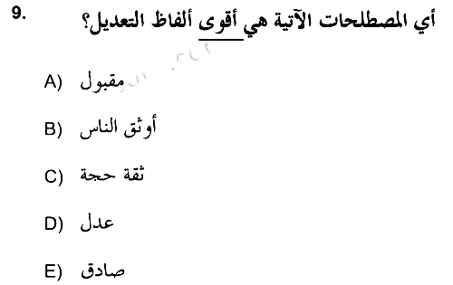 Hadis Tarihi ve Usulü 2021-2022 Dönem Sonu Sınavı - 9. soru