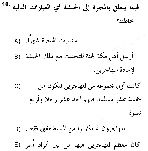 İlk Dönem İslam Tarihi 2018-2019 Ara Sınav - 10. soru