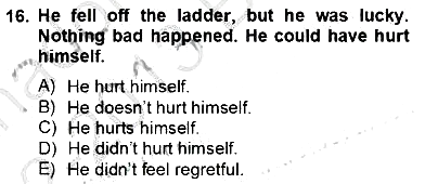 Bağlamsal Dilbilgisi 2 2012-2013 Dönem Sonu Sınavı - 16. soru