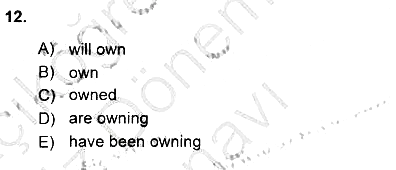 Bağlamsal Dilbilgisi 3 2015-2016 Dönem Sonu Sınavı - 12. soru