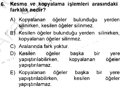 Bilgisayar 1 2012-2013 Ara Sınav - 6. soru
