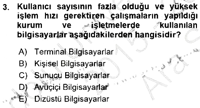 Bilgisayar 1 2015-2016 Ara Sınav - 3. soru