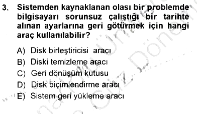 Bilgisayar 1 2012-2013 Dönem Sonu Sınavı - 3. soru