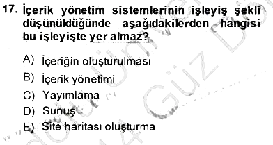 Bilgisayar 1 2013-2014 Dönem Sonu Sınavı - 17. soru