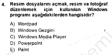 Bilgisayar 1 2014-2015 Dönem Sonu Sınavı - 4. soru