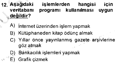 Bilgisayar 1 2014-2015 Dönem Sonu Sınavı - 12. soru