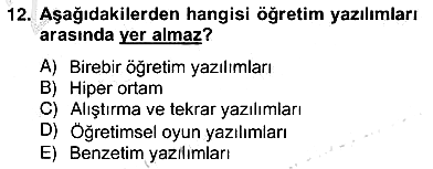 Bilgisayar 2 2012-2013 Ara Sınav - 12. soru