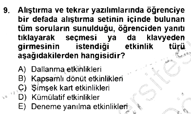 Bilgisayar 2 2012-2013 Dönem Sonu Sınavı - 9. soru