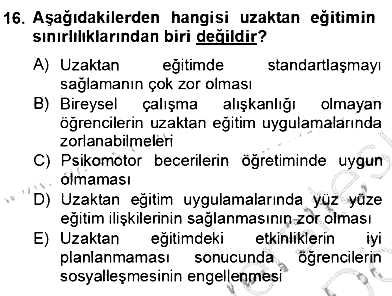 Bilgisayar 2 2012-2013 Dönem Sonu Sınavı - 16. soru