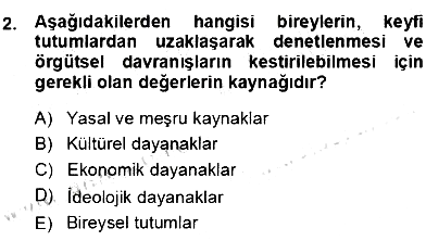 Eğitim Sosyolojisi 2012-2013 Dönem Sonu Sınavı - 2. soru