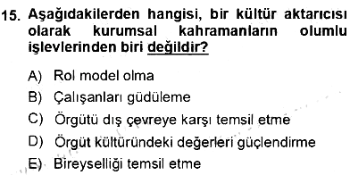 Eğitim Sosyolojisi 2012-2013 Dönem Sonu Sınavı - 15. soru