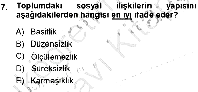 Eğitim Sosyolojisi 2013-2014 Tek Ders Sınavı - 7. soru