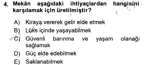 Güzel Sanatlar 2016-2017 3 Ders Sınavı - 4. soru