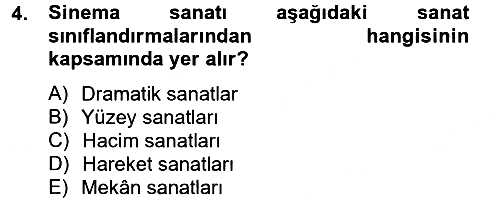 Güzel Sanatlar 2012-2013 Ara Sınav - 4. soru