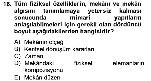 Güzel Sanatlar 2012-2013 Ara Sınav - 16. soru