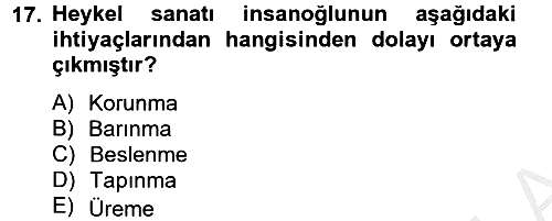 Güzel Sanatlar 2012-2013 Ara Sınav - 17. soru