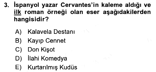 Güzel Sanatlar 2015-2016 Ara Sınav - 3. soru