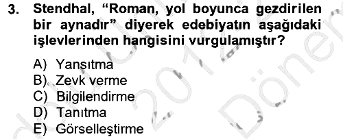 Güzel Sanatlar 2012-2013 Dönem Sonu Sınavı - 3. soru